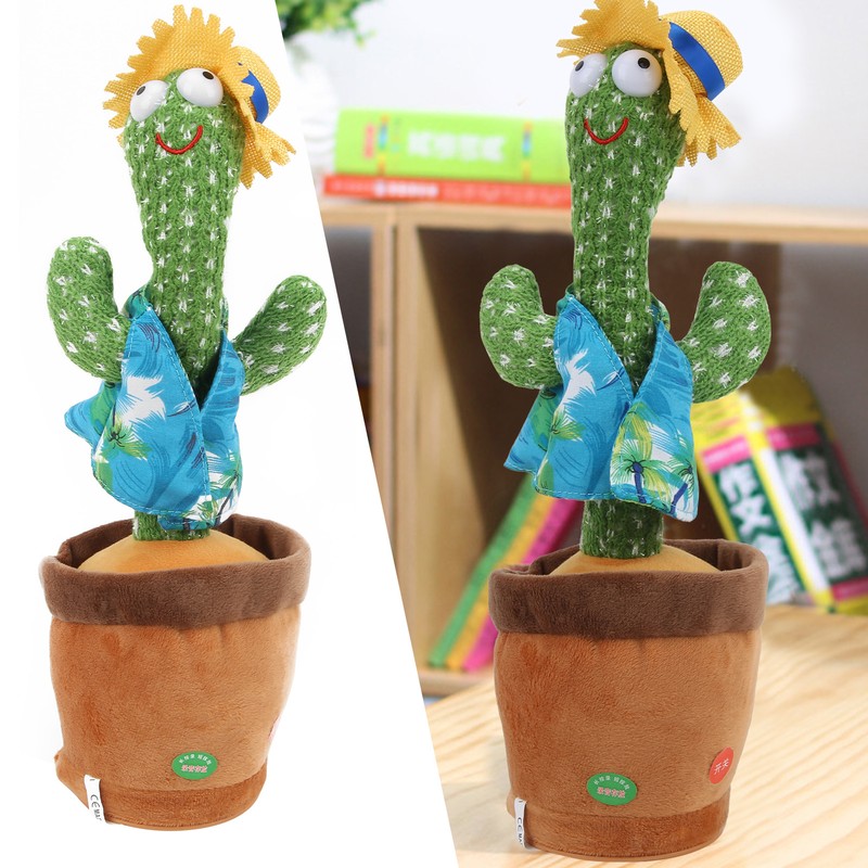 Cactus Plush Toy Multifunction Electronic Cacti Plaything Singing and Dancing