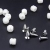 MingQiEven 200 Pack Plastic Hinge Dowel Inserts with Screws, White
