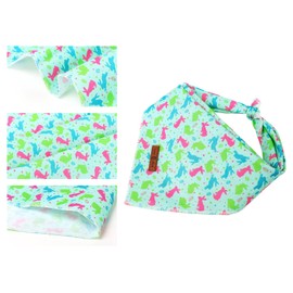 lionet paws Easter Bunny Egg Dog Bandana for Small Medium Large Dogs, Cat Dog Kerchief Dog Triangle Bibs Scarf for Girl Boy Gift