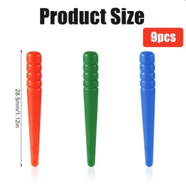 9-Pack Plastic Cribbage Pegs for 1/8-Inch Holes - Red and Blue Game Accessories for Traditional Cribbage Board
