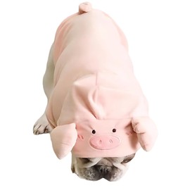 Ropa para Mascotas, Disfraz de Cerdo para Perros medianos, Disfraces de Halloween para Perros, Disfraz de Bulldog francés con Puntada de Dachshund, Ropa a Juego para Mascota y dueño.