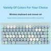 Wireless Keyboard Mouse Combo 2.4GHz Wireless Mouse 86 Keys Colorful