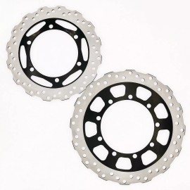 QRM New 2PCS Front & Rear Disc Brake Rotors for KAWASAKI KLR650 KLR 650 2008-2018