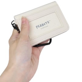 Marimo Craft Snoopy Monochrome Mate Pass Case/IC Card Commuter Holder, Character Goods, W3.9 x H2.8 x D0.4 inches (W100 x H70 x D10 mm)