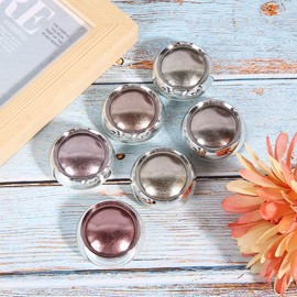 Tgoon polvo de uñas, polvo de mica hecho 6 piezas efecto de arte de uñas efecto espejo manicura