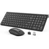 JOYACCESS Upgraded 2.4GHz Wireless Keyboard Mouse Combo, Ergonomic and Dustproof