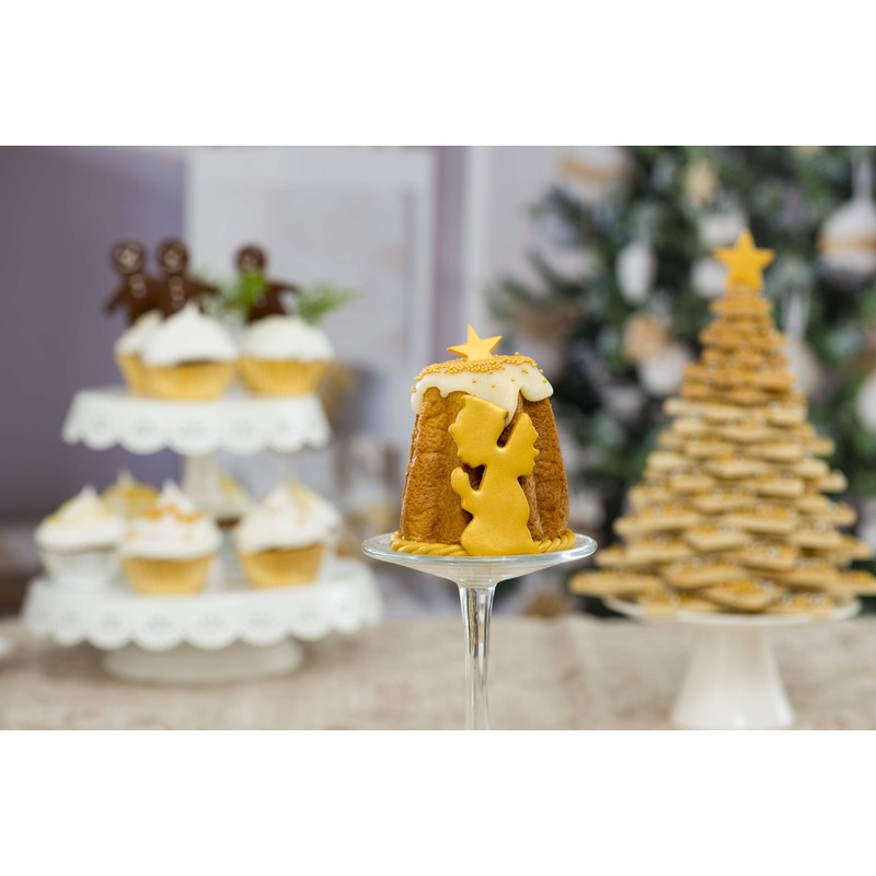 Decora 0062684 Backform für Mini-Pandoro, eloxiertes Aluminium, 7.5 X 6.3