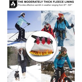 RIGWARL 10F°- 50F°Upgraded Winter Gloves Warm Waterproof, Thermal Cotton Cycling Gloves for Men Women with Touch Screen, Cold Weather Drving Gloves for Runing Camping Hiking Bike Walking Skiing Snow