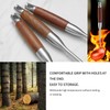 Stainless Steel Kitchen Utensils Set with Wood Handle, 18/10 Metal