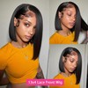 Smabuity Bob Wigs Human Hair 13x4 HD Lace Front Bob
