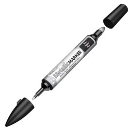 Letraset Metallic Marker Twin Tip - Silver
