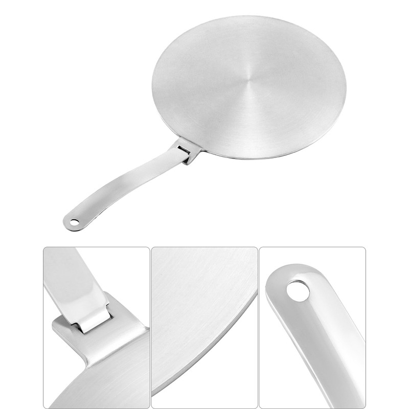 QWORK 9.45" Stainless Steel Induction Heat Diffuser Plate with Handle