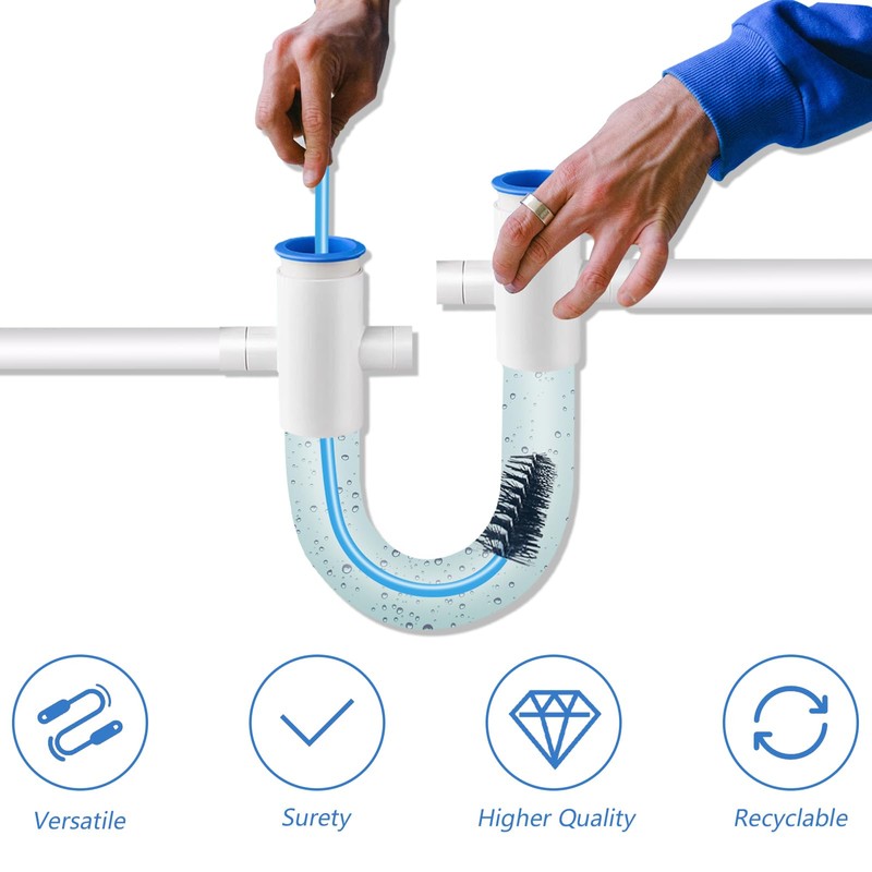 2 PCS Condensate Flexible Drain Brush, 15.7 in Nylon and