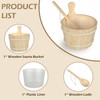 BNEHS Sauna Bucket and Ladle, Sauna Accessories Made of Hand-Made