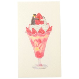 Arisaka Senzando Pochi Bags, Pack of 3, Includes Stickers (Penguin and Strawberry Parfait), Parfait, Small
