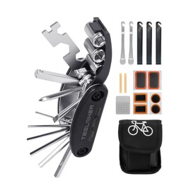 Teslniher Bicycle Repair Kit Fahrrad Multifunktionswerkzeug 16-in-1, Fahrrad Reparatur Set Fahrrad Werkzeug für Mountainbike Unterwegs Multitool Fahrrad Reparaturset