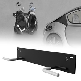 Chenteel Golf Bag Wall Mount Rack for Garage, Black Steel, 1 Pack, Easy Install, Off-the-Floor Storage