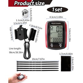 Bike Computer 19 Functions Universal IP54 Waterproof GPS Bicycle Speedometer Odometer Wired Cycle Computer with LCD Backlight Display Auto Start/Stop MTB Road Cycling Accessories for Outdoor Men Women