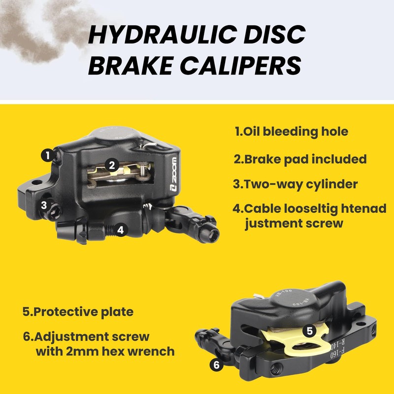 Hydraulic Disc Brake Calipers, HB-100 Line Pulling Bike Disc Brake