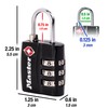 Master Lock Black TSA-Approved Luggage Lock with Wide Lock Body
