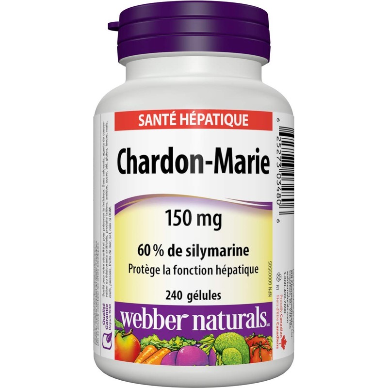 Webber Naturals Milk Thistle Extract, 150 Mg 240 count