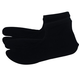 [NISHIORI] Men's Single Cloth Tabi Socks, 9.8 - 10.6 inches (25 - 27 cm), Elastic Mouth, Colored Tabi, Made in Japan, Kimono Socks, Black