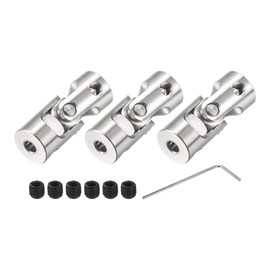 sourcing map Swivel Universal Joint Shaft Coupling 3 mm to 3.17 mm Inner Diameter L23 x D9 with Screws and Wrench for RC Model Pack of 3