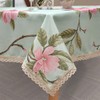 YEESSION Floral Print Rectangle Tablecloth 52 x 70 Inch Stain