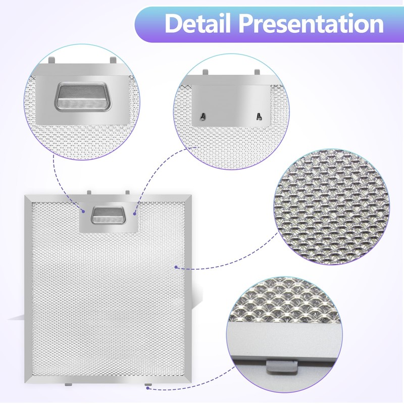 2 Pack-S97018029 Range Hood Filter Replacement, Upgraded Stainless steel frame