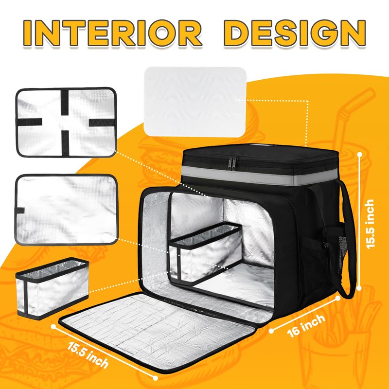 Ytonet Food Delivery Backpack with 7 Cup Holders, XX-Large Expandable