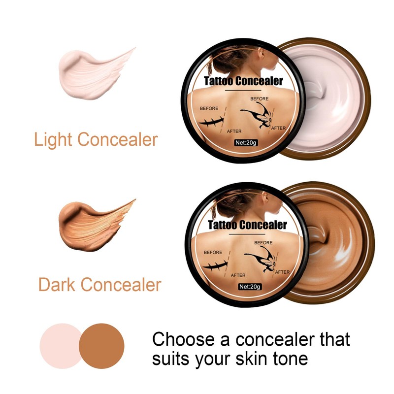 Tattoo Concealer for Body, Waterproof Long Lasting Body Concealer Primer