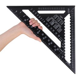 12inch Rafter Square Carpenter Square Aluminum Square Layout Tool with Black Oxide Finish