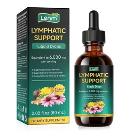 Lymphatic Drainage Drops, Dietary Supplement with Echinacea, Dandelion and Elderberry, Natural Lymphatic Cleansing and Immune System Support, 2 FLOZ, 1 Bottle