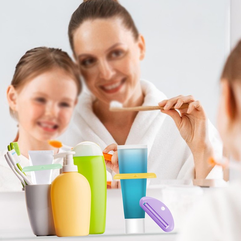 4Pcs Toothpaste Squeezer,Plastic Toothpaste Tube Squeezer Toothpaste Dispenser Hanging Toothpaste