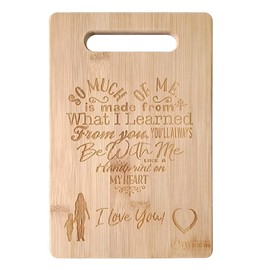 Mom Cutting Board I Love You Special Love Heart Poem Laser Engraved Bamboo Board Gifts for Mom on Mothers Day Holiday from Daughter Son, Birthday Presents for Mother-in-law 10.7x7.2x0.4in