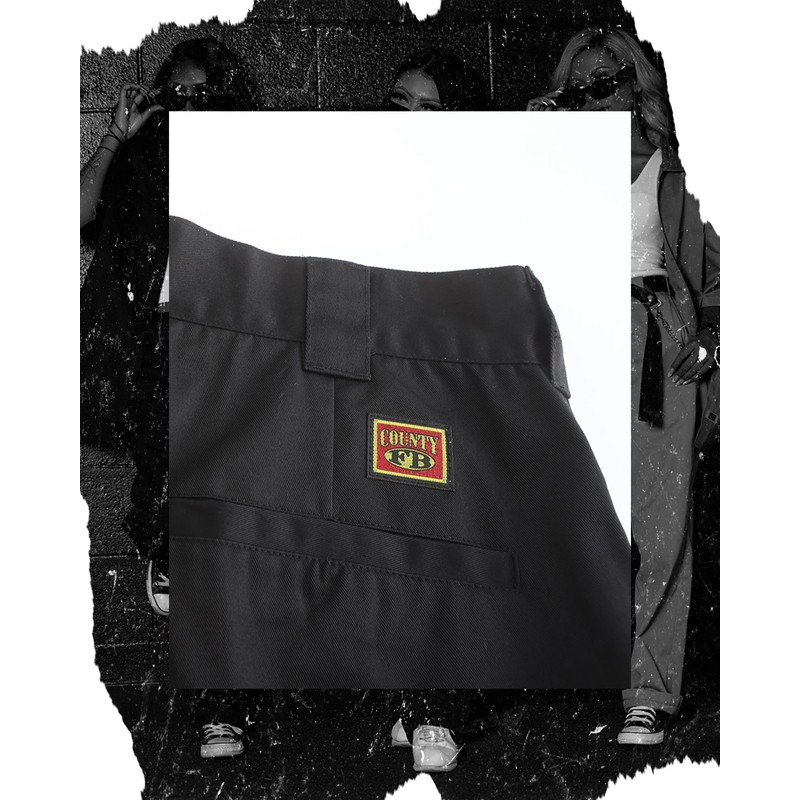 FB County Kackies Cargo Work Pants, Black, 42 - Unisex