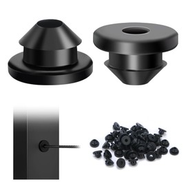 POKOTO 100 Pack Cable Railing Rubber Grommets for 1/8"" 5/32"" 3/16"" Cables for Metal Cable Railing Posts, 1/8"" Cable Railing Kit Protector Sleeve Grommet for Outdoor Indoor Metal Posts (100)