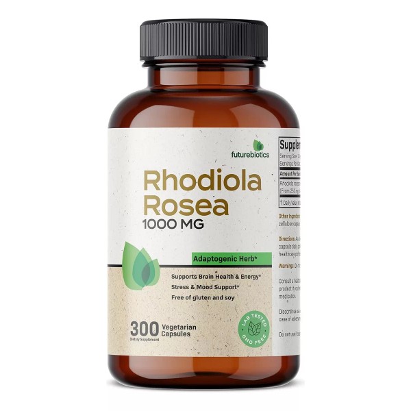 Futurebiotics Rhodiola Rosea 1000mg 300 Cápsulas Veganas Hecho En Usa
