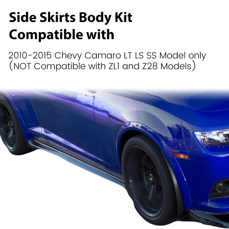 KUAFU Replacement Side Skirts Compatible with 2010-2015 Chevy Camaro LT