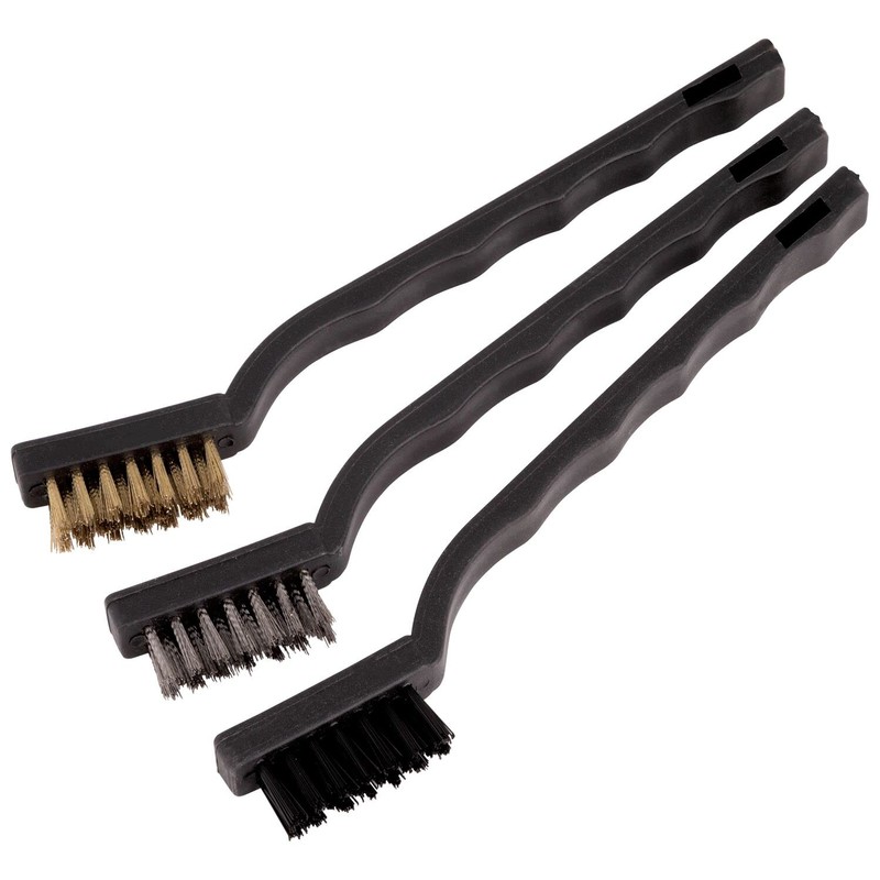 CRAFTSMAN CMMT98312 CRFT 3PC Bristle Brush Set, Red