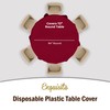 4-Pack Burgundy Plastic Table Cloth - 84-Inch Round Disposable Tablecloth