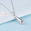 925 Sterling Silver Urn Pendant Necklace Teardrop Cremation Jewelry for