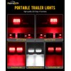 Partsam Wireless LED Trailer Light Kit Magnetic Towing Tail Light