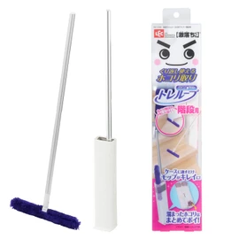 LEC Super Remover Gokuchi-kun High-Density Brush Treloop (For Stairs) Reusable Dust Remover/Insert into the Case for a Clean Mop