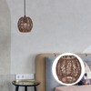GANAZONO Wicker Rope Boho Basket Woven Rope Design Ceiling Pendant