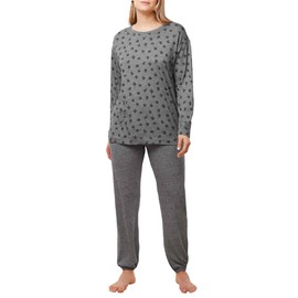 Triumph Women's Endless Comfort PK LSL Pajama Set, Opaque, Dark Grey Melange, 10