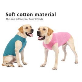 WEONE Camisetas de verano para perro, chaleco de algodón a rayas, ropa básica transpirable suave para perros pequeños y medianos, XXL