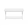 Furinno Modern Simplistic Criss-Crossed Coffee Table, White