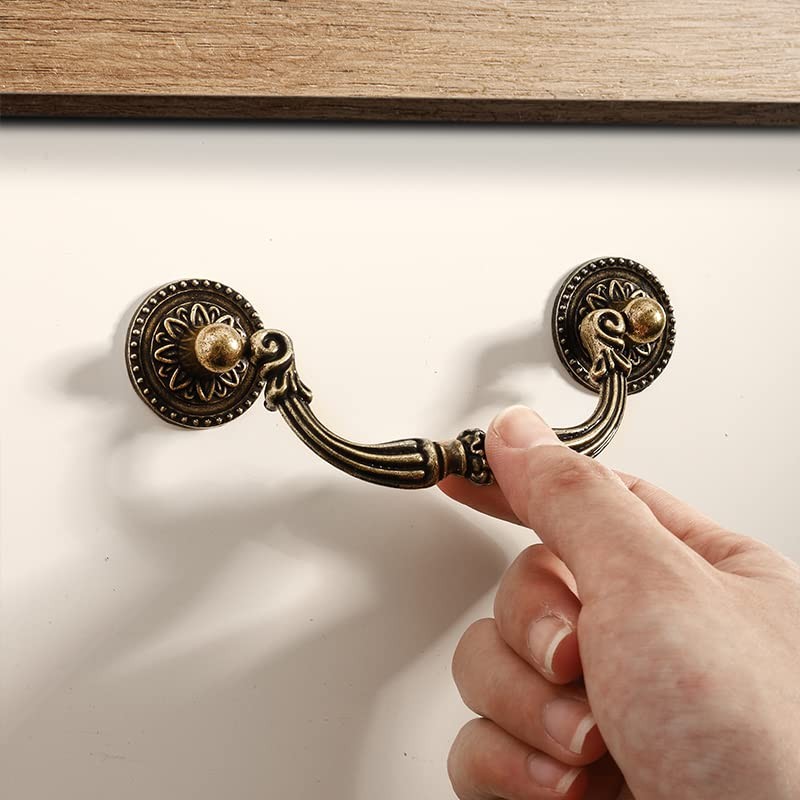 FANRUIER 6 x Pull Down Hooks, Chest of Drawers Handle,