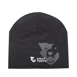 Wolf Tooth Logo Polyester Microfiber Beanie by Pandana, Adult, Black